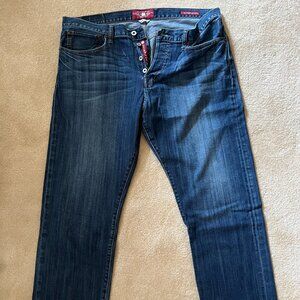 Men's Lucky Brand Jeans, 121 Heritage Slim, Size 38 x 30, Button Fly